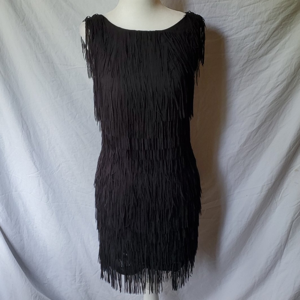 NWT Nicole Miller Sheath Fringe Dress